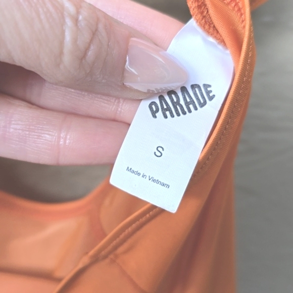 Parade silky mesh Golden Hour orange bare midriff maxi dress coverup s small - Picture 6 of 7